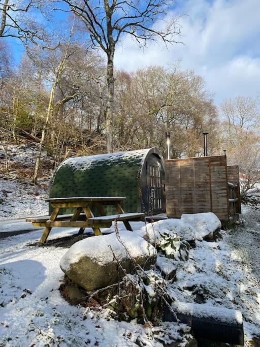 Pine Cosy Winter Cabin - Hot Tub & Log Burner Apartment บาร์มัธ ภายนอก รูปภาพ